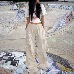 Streetwear Cargo Pants with Flap Pockets, Size XL, Brand New